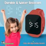 Rechargeable Water-Resistant Digital Watch Time Gift for Kids, Blue - Image 4